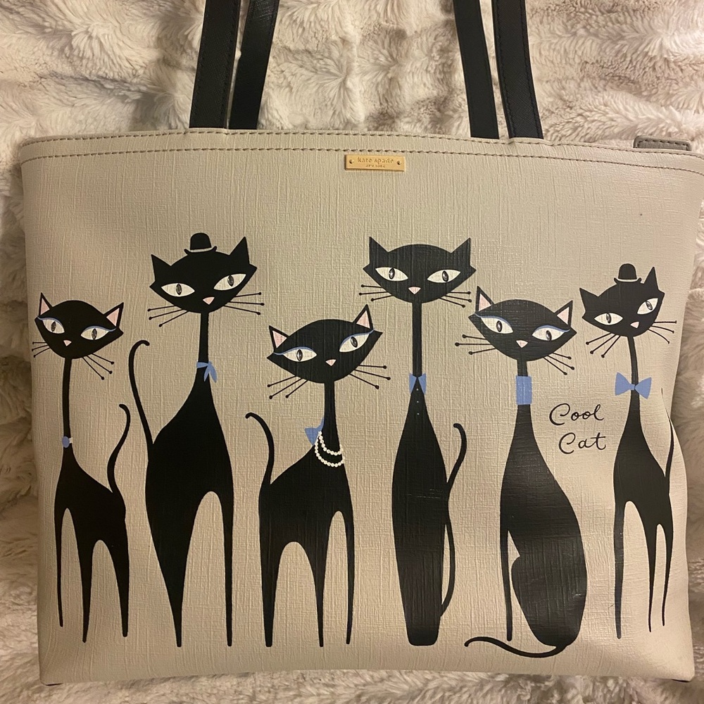 Kate Spade Jazz Things Up Cool Cat Francis tote